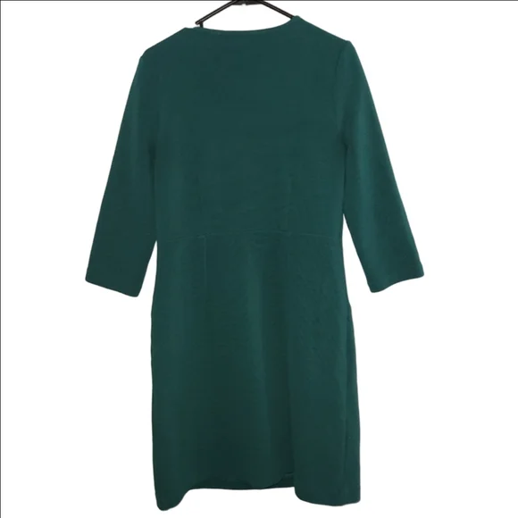 Boden Bronte Ottoman Ribbed Knit Dress Sz 8 Green - Picture 4 of 7